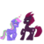 Size: 1024x1024 | Tagged: safe, artist:sparkleshadow, fizzlepop berrytwist, tempest shadow, oc, pegasus, pony, unicorn, g4, bedroom eyes, broken horn, canon x oc, crush, eye scar, female, heart, horn, lesbian, love, mare, ponysona, raised hoof, scar, simple background, transparent background