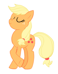 Size: 817x1038 | Tagged: safe, artist:osha, applejack, earth pony, pony, g4, female, mare, missing accessory, simple background, solo, transparent background
