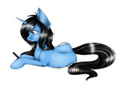 Size: 2400x1732 | Tagged: safe, artist:crimsonnight888, oc, oc only, oc:silver lining, pony, unicorn, female, reading, simple background, solo, transparent background