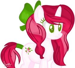 Size: 800x728 | Tagged: safe, artist:galaxie-chan, oc, oc only, oc:sweet burst, pony, unicorn, bow, female, hair bow, mare, simple background, solo, transparent background
