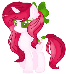 Size: 800x898 | Tagged: safe, artist:galaxie-chan, oc, oc only, oc:sweet burst, pony, unicorn, bow, female, hair bow, mare, simple background, solo, transparent background