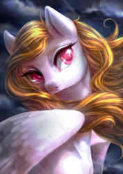 Size: 2059x2912 | Tagged: safe, artist:catofrage, pegasus, pony, female, high res, looking at you, solo