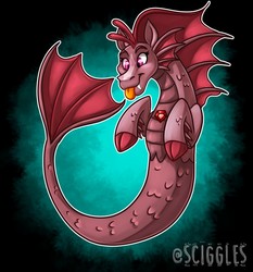 Size: 1193x1280 | Tagged: safe, artist:sciggles, oc, oc only, siren, solo, tongue out