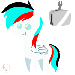 Size: 10417x10417 | Tagged: safe, artist:scarlet-quiver, derpibooru exclusive, oc, oc only, oc:toast, pegasus, pony, absurd resolution, cutie mark, male, pointy ponies, simple background, smiling, solo, transparent background, vector
