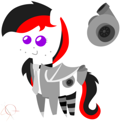 Size: 10417x10417 | Tagged: safe, artist:scarlet-quiver, derpibooru exclusive, oc, oc only, oc:toasty, bat pony, pony, absurd resolution, bat pony oc, cutie mark, female, freckles, pointy ponies, simple background, smiling, solo, transparent background, vector