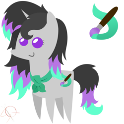 Size: 10417x10417 | Tagged: safe, artist:scarlet-quiver, derpibooru exclusive, oc, oc only, oc:tint, pony, unicorn, absurd resolution, cutie mark, female, pointy ponies, simple background, smiling, solo, transparent background, vector