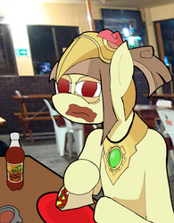 Size: 2544x3264 | Tagged: safe, artist:darka01, oc, oc:tailcoatl, pony, comic style, food, high res, jarritos, meme, mexico, queen, taco