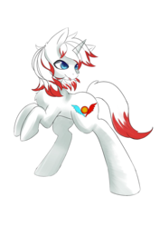 Size: 1358x1920 | Tagged: safe, artist:black fox, oc, oc only, oc:double diu, pony, unicorn, 2019 community collab, derpibooru community collaboration, rearing, simple background, solo, transparent background