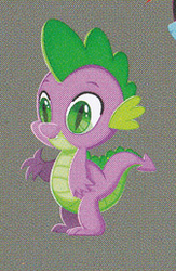 Size: 168x258 | Tagged: safe, spike, dragon, g4, my little pony: the movie, concept art, cropped, gray background, male, simple background, smiling, solo