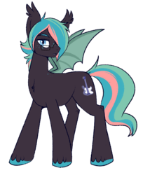 Size: 650x759 | Tagged: safe, artist:lulubell, oc, oc only, oc:riff raff, bat pony, pony, male, solo, stallion