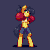 Size: 540x540 | Tagged: safe, artist:stockingshot56, oc, oc only, oc:uppercute, earth pony, pony, semi-anthro, abs, animated, bipedal, boxing gloves, clothes, female, freckles, gif, idle, idle animation, mare, muscles, pixel art, solo