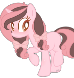 Size: 2265x2378 | Tagged: safe, artist:harusocoma, oc, oc only, oc:usagi, pony, unicorn, bow, female, hair bow, high res, mare, simple background, solo, transparent background