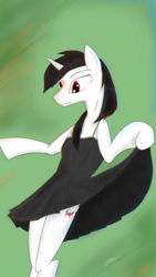 Size: 1080x1920 | Tagged: safe, artist:rafhedecat, oc, oc only, pony, bipedal, clothes, dancing, dress, solo