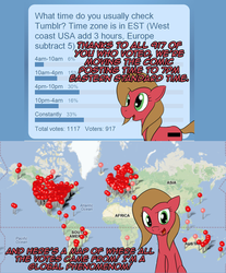 Size: 1280x1547 | Tagged: safe, artist:loceri, oc, oc only, oc:pun, earth pony, pony, ask pun, ask, female, map, mare, poll, solo