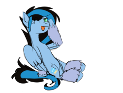 Size: 1600x1200 | Tagged: safe, artist:bluepi-arts, oc, oc only, oc:bluepi, pony, 2019 community collab, derpibooru community collaboration, fluffy, one eye closed, pose, shire, simple background, solo, tongue out, transparent background, wink