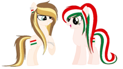 Size: 725x410 | Tagged: safe, alternate version, artist:anonymous, earth pony, pony, country, female, hair, hungary, long, nation ponies, ponified, standing, vector