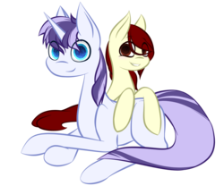 Size: 5000x4162 | Tagged: safe, artist:those kids in the corner, oc, oc only, oc:dried petals, oc:silverlight, 2019 community collab, derpibooru community collaboration, absurd resolution, female, looking at you, male, mare, simple background, smiling, stallion, transparent background