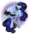 Size: 2230x2605 | Tagged: safe, artist:shadow-nights, artist:sweeterie, oc, oc only, oc:moonlight, alicorn, pony, alicorn oc, chest fluff, choker, collaboration, ear piercing, earring, eyes closed, female, happy, high res, jewelry, mare, piercing, shoulder fluff, signature, solo, wing fluff