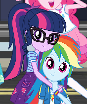 Size: 176x209 | Tagged: safe, pinkie pie, rainbow dash, sci-twi, twilight sparkle, equestria girls, g4, my little pony equestria girls: better together, cropped