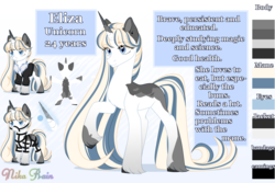 Size: 4500x3000 | Tagged: safe, artist:nika-rain, oc, oc only, oc:eliza, pony, unicorn, female, mare, reference sheet, solo, unshorn fetlocks