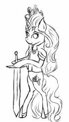 Size: 720x1280 | Tagged: safe, artist:shadow-nights, pony, unicorn, bipedal, darling charming, ever after high, female, mare, ponified, simple background, smiling, solo, white background