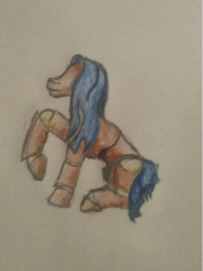 Size: 458x612 | Tagged: safe, artist:joey012, oc, oc only, pony, colored, colored pencil drawing, solo, traditional art