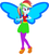 Size: 523x587 | Tagged: safe, artist:selenaede, artist:user15432, rainbow dash, fairy, equestria girls, g4, artificial wings, augmented, barely eqg related, base used, blue wings, clothes, crossover, element of loyalty, fairy tale, fairy wings, fairyized, flower, flower in hair, good fairy, jewelry, magic, magic wand, magic wings, necklace, ponied up, sleeping beauty, solo, wand, winged humanization, wings