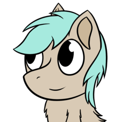 Size: 1024x1024 | Tagged: safe, artist:nodepoint, derpibooru exclusive, oc, oc only, earth pony, pony, simple background, sitting, solo, white background, wide eyes