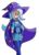 Size: 913x1255 | Tagged: safe, artist:kurus22, trixie, human, g4, cape, clothes, female, hat, human coloration, humanized, simple background, smiling, socks, solo, thigh highs, transparent background, trixie's cape, trixie's hat