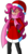 Size: 699x1350 | Tagged: safe, artist:kurus22, pinkie pie, human, g4, christmas, clothes, costume, female, hat, holiday, human coloration, humanized, light skin, one eye closed, santa costume, santa hat, scarf, simple background, solo, transparent background, wink