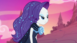 Size: 1920x1080 | Tagged: safe, screencap, rarity, equestria girls, g4, my little pony equestria girls: better together, the other side, beautiful, cape, clothes, fabulous, frown, jewelry, lidded eyes, pauldron, unamused, wavy hair