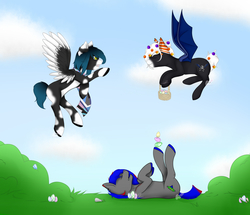 Size: 1837x1583 | Tagged: safe, artist:nekoremilia1, oc, oc only, pony, commission, easter, group, holiday, ych result