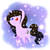 Size: 1024x1032 | Tagged: safe, artist:nekoremilia1, oc, oc only, oc:moonlight sonata, pony, chibi, heterochromia, solo