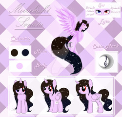 Size: 1024x982 | Tagged: safe, artist:nekoremilia1, oc, oc only, oc:moonlight sonata, alicorn, pony, reference