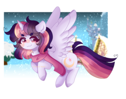 Size: 2441x1928 | Tagged: dead source, safe, artist:moon-rose-rosie, oc, oc only, oc:celestial moon, alicorn, pony, female, magical lesbian spawn, mare, offspring, parent:rainbow dash, parent:twilight sparkle, parents:twidash, scar, solo