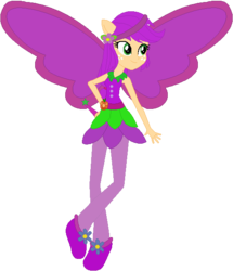 Size: 521x605 | Tagged: safe, artist:selenaede, artist:user15432, applejack, fairy, human, equestria girls, g4, artificial wings, augmented, barely eqg related, base used, brambleberry, clothes, crossover, element of honesty, evil fairy, fairy tale, fairy wings, fairyized, flower, flower in hair, hasbro, hasbro studios, headband, humanized, magic, magic wand, magic wings, ponied up, purple hair, purple wings, shoes, sleeping beauty, solo, winged humanization, wings
