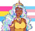 Size: 1100x960 | Tagged: safe, artist:mochietti, princess celestia, human, g4, clothes, crown, cute, dress, female, gender headcanon, happy, headcanon, humanized, jewelry, lgbt, lgbt headcanon, lipstick, long hair, makeup, pansexual, pansexual pride flag, pride, pride flag, regalia, sexuality headcanon, solo, tan skin, trans celestia, trans female, transgender, transgender pride flag, tumblr