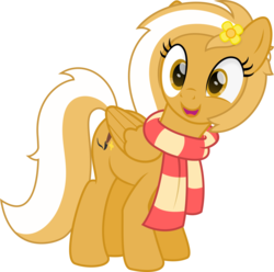 Size: 1088x1079 | Tagged: safe, artist:potato22, oc, oc only, oc:mareota, pegasus, pony, 2019 community collab, derpibooru community collaboration, clothes, flower, flower in hair, simple background, solo, transparent background, vector