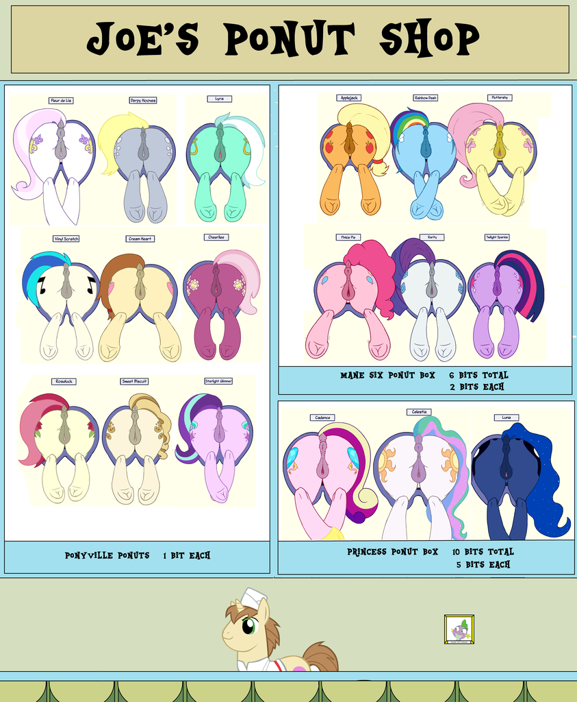 1917517 - explicit, artist:purplealacran, edit, applejack, cheerilee, derpy  hooves, dj pon-3, donut joe, fleur-de-lis, fluttershy, lyra heartstrings,  pinkie pie, princess cadance, princess celestia, princess luna, rainbow  dash, rarity, roseluck, spike ...