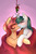 Size: 1255x1920 | Tagged: safe, artist:cosmalumi, oc, oc:bright eyes, oc:rose latte, pony, eyes closed, female, holly, holly mistaken for mistletoe, kissing, lesbian, mare, mistletoe, oc x oc, shipping