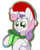 Size: 1600x2000 | Tagged: safe, artist:litrojia, sweetie belle, pony, unicorn, g4, abstract background, christmas, female, filly, hat, holiday, present, santa hat, smiling, solo