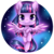 Size: 590x590 | Tagged: safe, artist:tokokami, twilight sparkle, alicorn, pony, g4, chibi, female, mare, smiling, snow, snowfall, solo, twilight sparkle (alicorn)