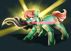 Size: 4500x3200 | Tagged: safe, artist:brother-lionheart, artist:minalhan, oc, oc only, oc:ruby sword, pony, solo