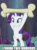 Size: 448x611 | Tagged: safe, edit, edited screencap, screencap, rarity, pony, g4, my little pony: friendship is magic, school raze, bipedal, bone, caption, cropped, female, humerus, image macro, meme, pun, rarara, reaction image, solo, strong, text