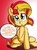 Size: 630x859 | Tagged: safe, artist:anibaruthecat, sunset shimmer, pony, unicorn, comic:back to magic kindergarten, g4, cropped, cute, female, filly, filly sunset shimmer, open mouth, raised hoof, shimmerbetes, sitting, solo, speech bubble, younger