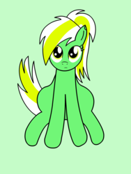Size: 3024x4032 | Tagged: safe, artist:cocacola1012, oc, oc only, oc:gumdrops, pegasus, pony, female, looking at you, mare, simple background, sitting, solo