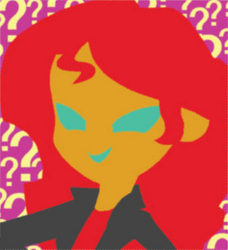 Size: 237x260 | Tagged: safe, idw, sunset shimmer, human, equestria girls, g4, anon-a-miss, female, lineless, no pupils, solo