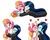 Size: 2000x1600 | Tagged: safe, artist:jake heritagu, oc, oc:dolly dusk, oc:honeycrisp blossom, comic:aria's archives, equestria girls, g4, female, heart, hug, kissing, lesbian, not-canon, offspring, parent:big macintosh, parent:chancellor neighsay, parent:princess cadance, parent:sonata dusk, parents:cadmac, parents:neighsaynota, shipping, simple background, white background