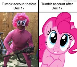 Size: 800x700 | Tagged: safe, pinkie pie, human, g4, exploitable meme, irl, meme, meta, photo, tumblr, tumblr 2018 nsfw purge