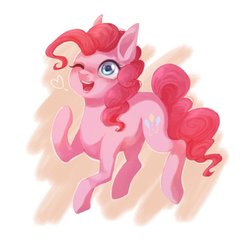 Size: 768x768 | Tagged: safe, artist:watawata_pony, pinkie pie, earth pony, pony, g4, female, mare, solo